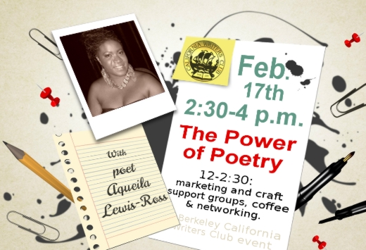 Aqueila Lewis-Ross speaks Feb 17th for Berkeley CA Writers Club