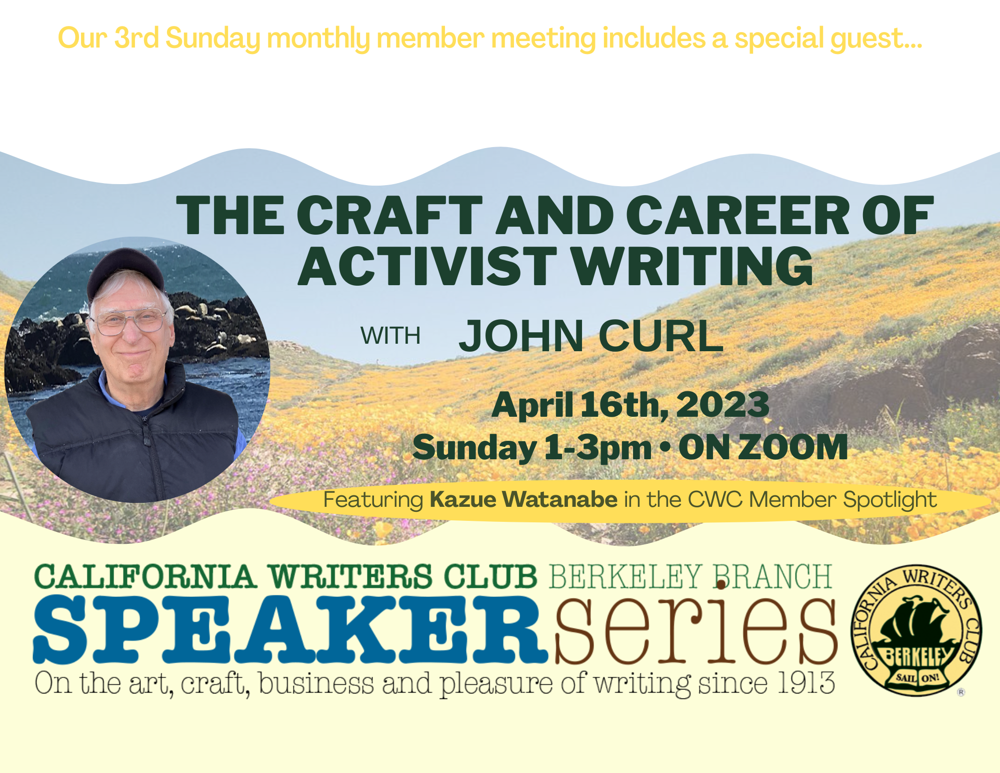 “The Craft and Career of Activist Writing” with John Curl on April 16th, 2023
