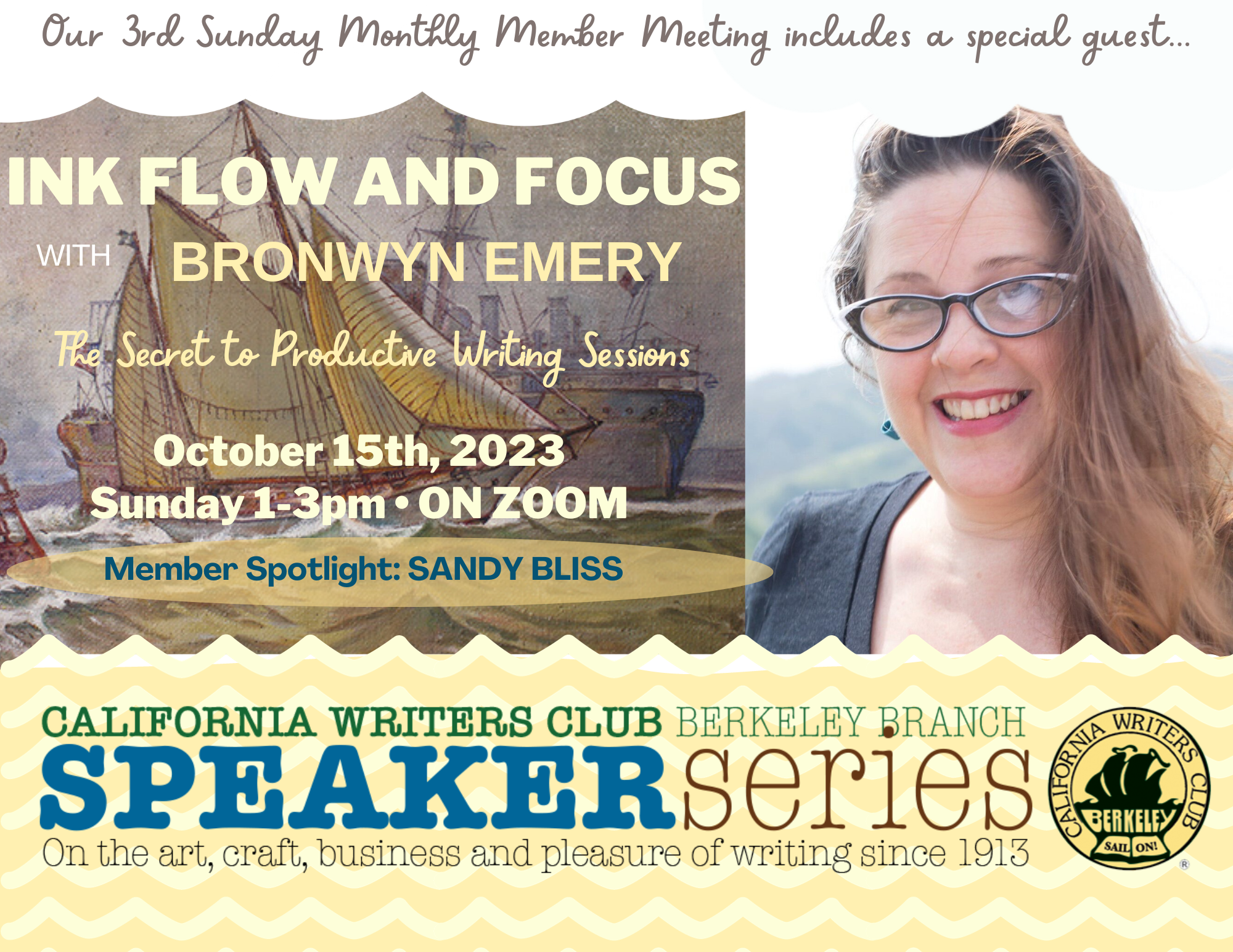 “Ink Flow and Focus” with Bronwyn Emery on October 15th, 2023