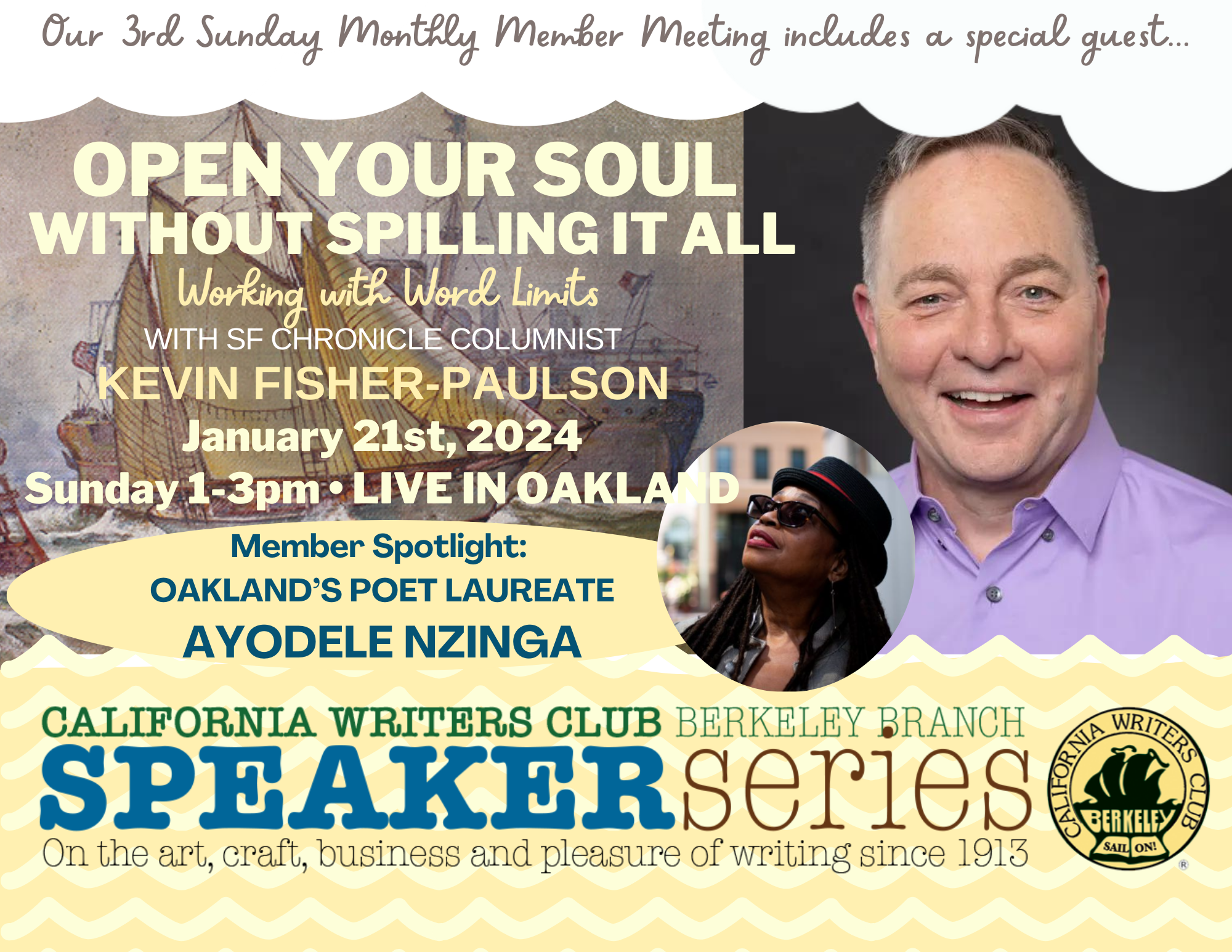 “Open Your Soul  Without Spilling It All” with Kevin Fisher-Paulson, LIVE January 21st, 2024